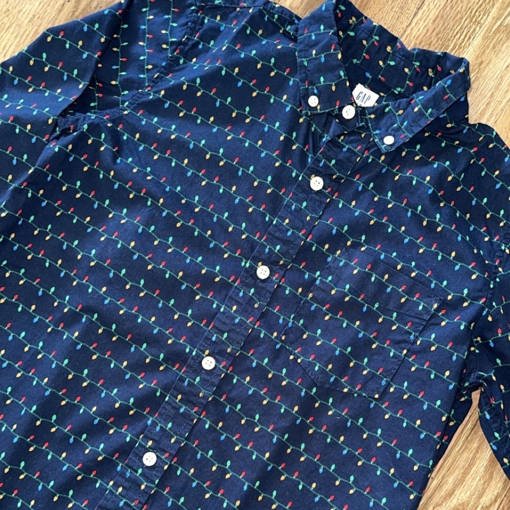 Boys GAP Christmas Button Up Shirt